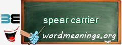 WordMeaning blackboard for spear carrier